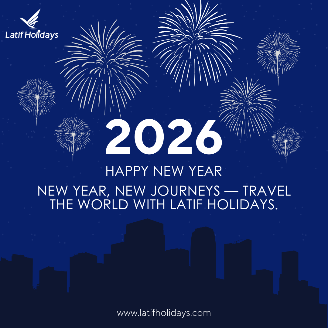 Dark Blue and Gold Modern Happy New Year 2026 Instagram Post