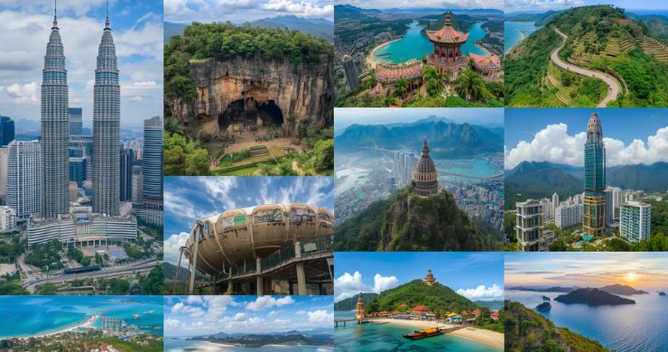 Malaysia Malaysia popular attractions Petronas Twin Towers Batu Caves Langkawi Sky Bridge