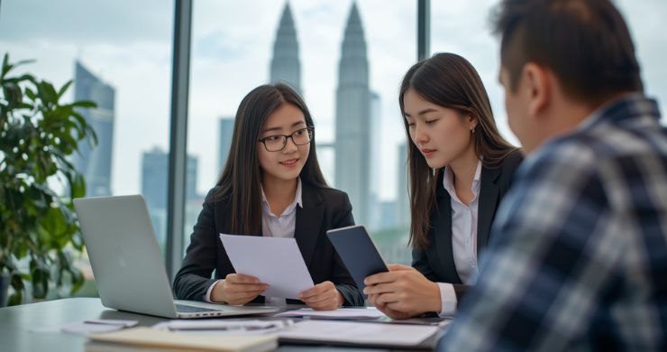 Malaysia professional Malaysia visa consultant helping traveler with passport documents