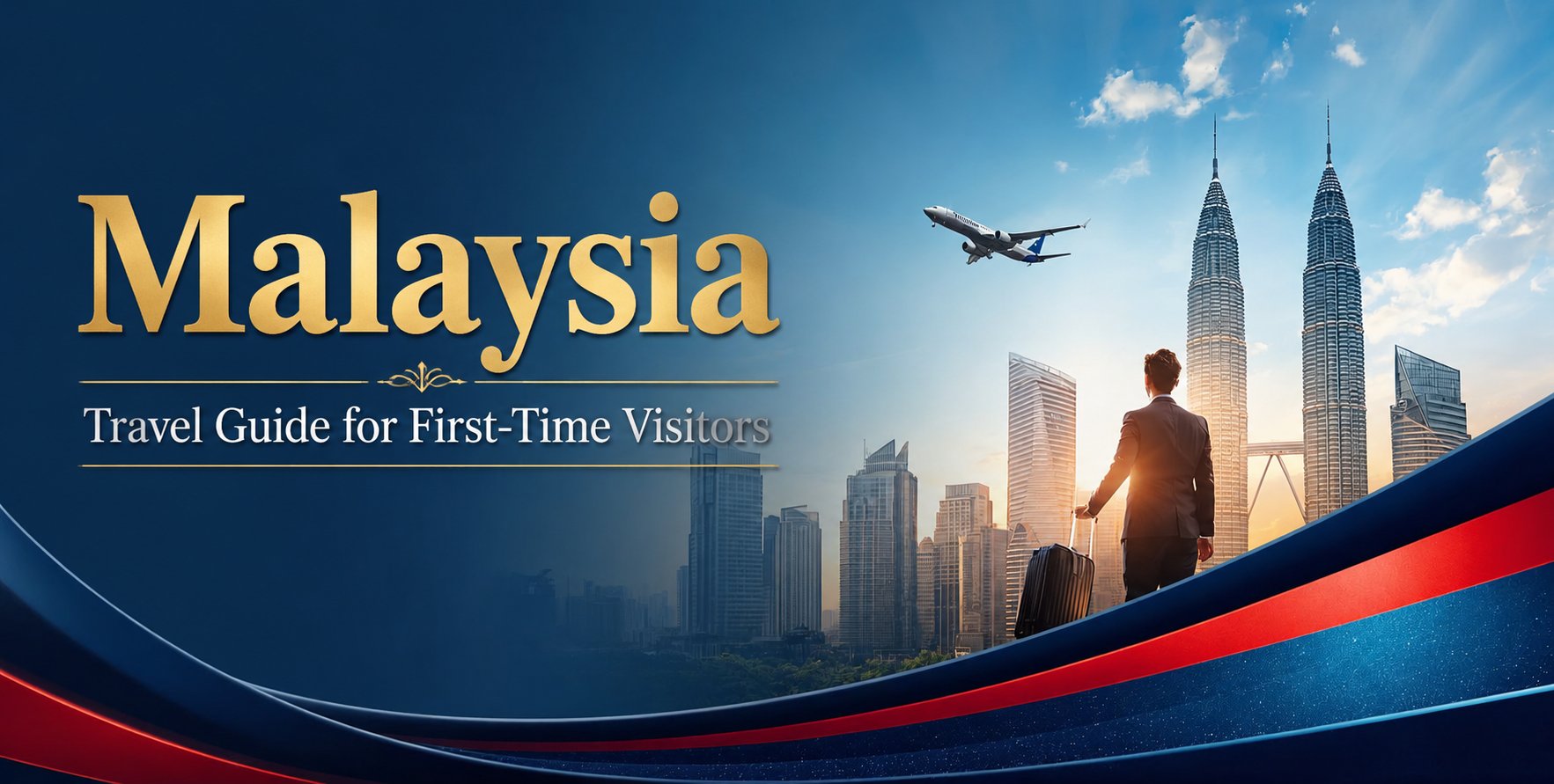 Malaysia travel guide for first-time visitors featuring Kuala Lumpur skyline and Petronas Twin Towers